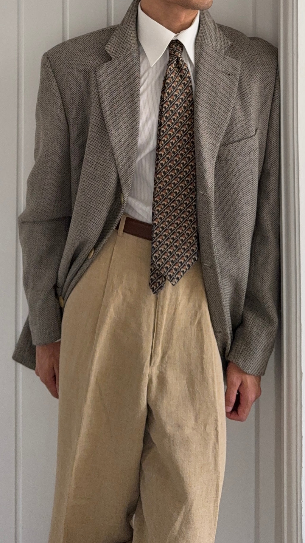 Hugo Boss 1990s 3B 'Mars' Textured Wool Sport Jacket Blazer - Size XXL