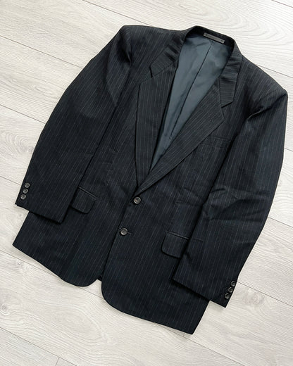 Comme Des Garcons Homme AW1988 Wool Pleated Striped Suit - Size M Jacket / 30 Waist