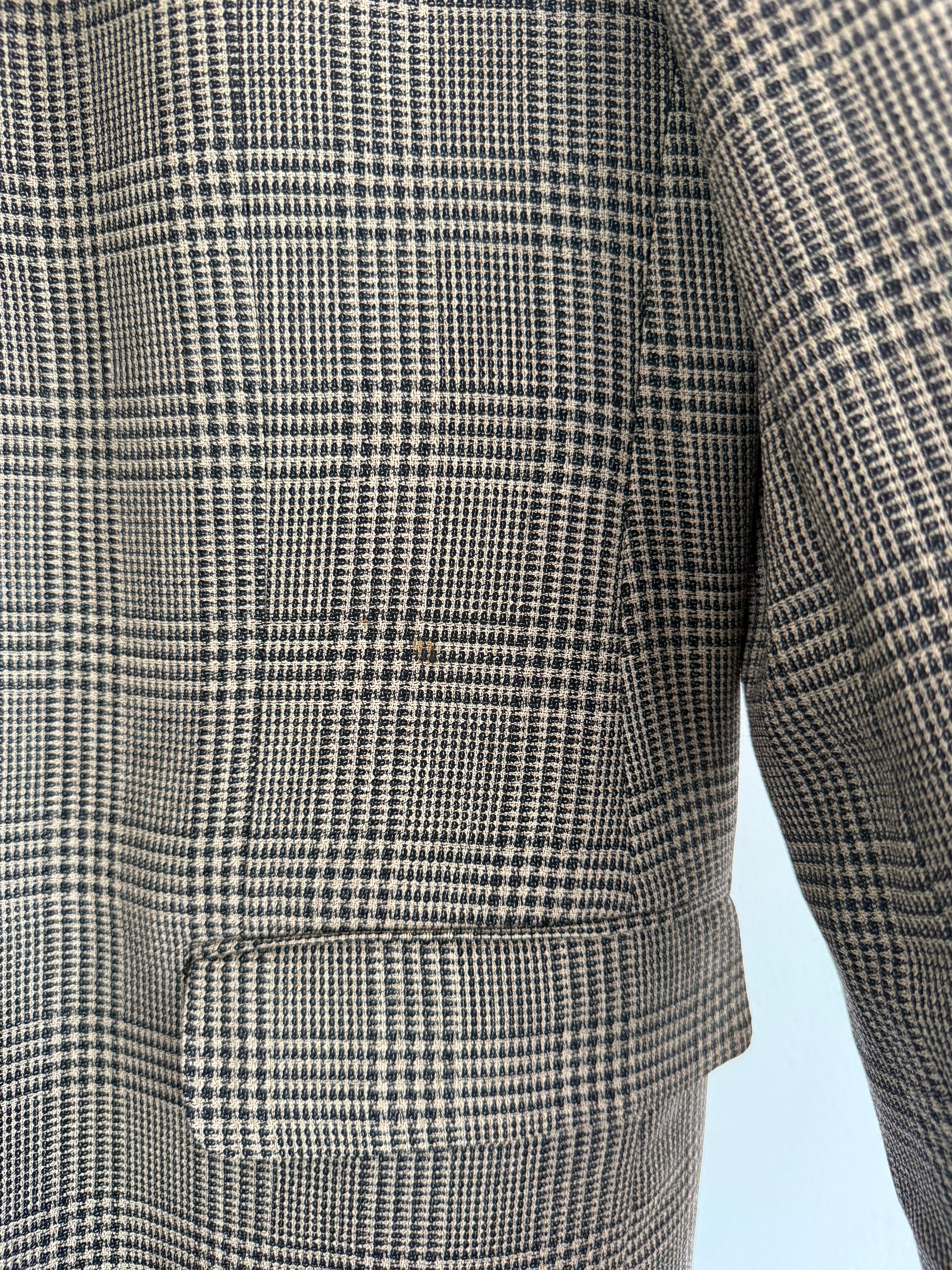 Valentino 1980s Wool Check Sports Jacket Blazer - Size XXL