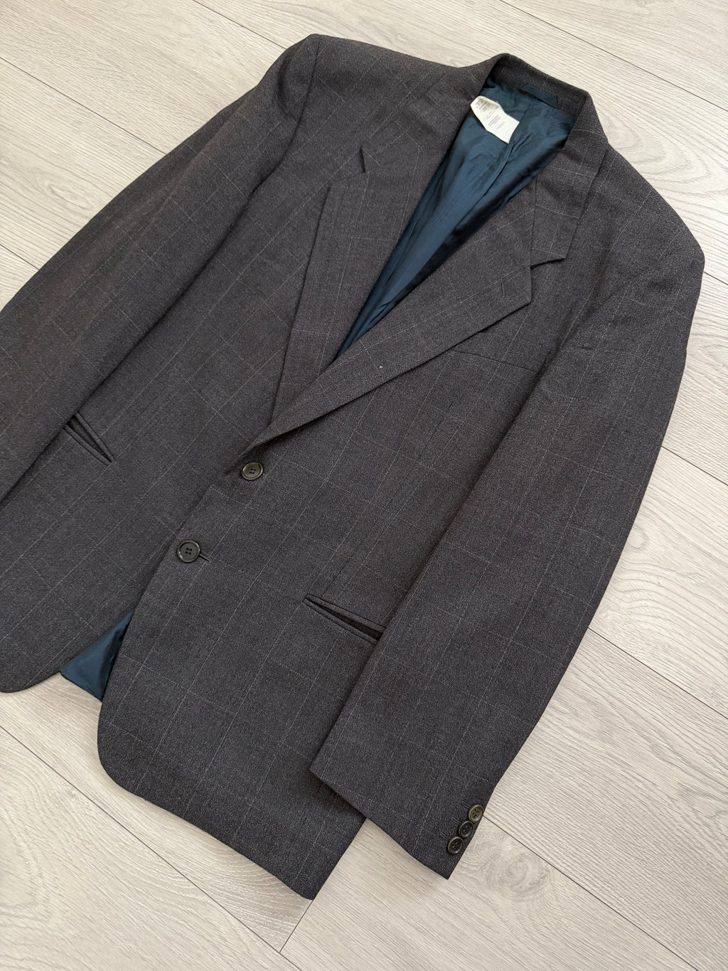 Giorgio Armani Black Label 1990s 2B Double-Pleated Suit Grey - Size L Jacket / 33" Waist