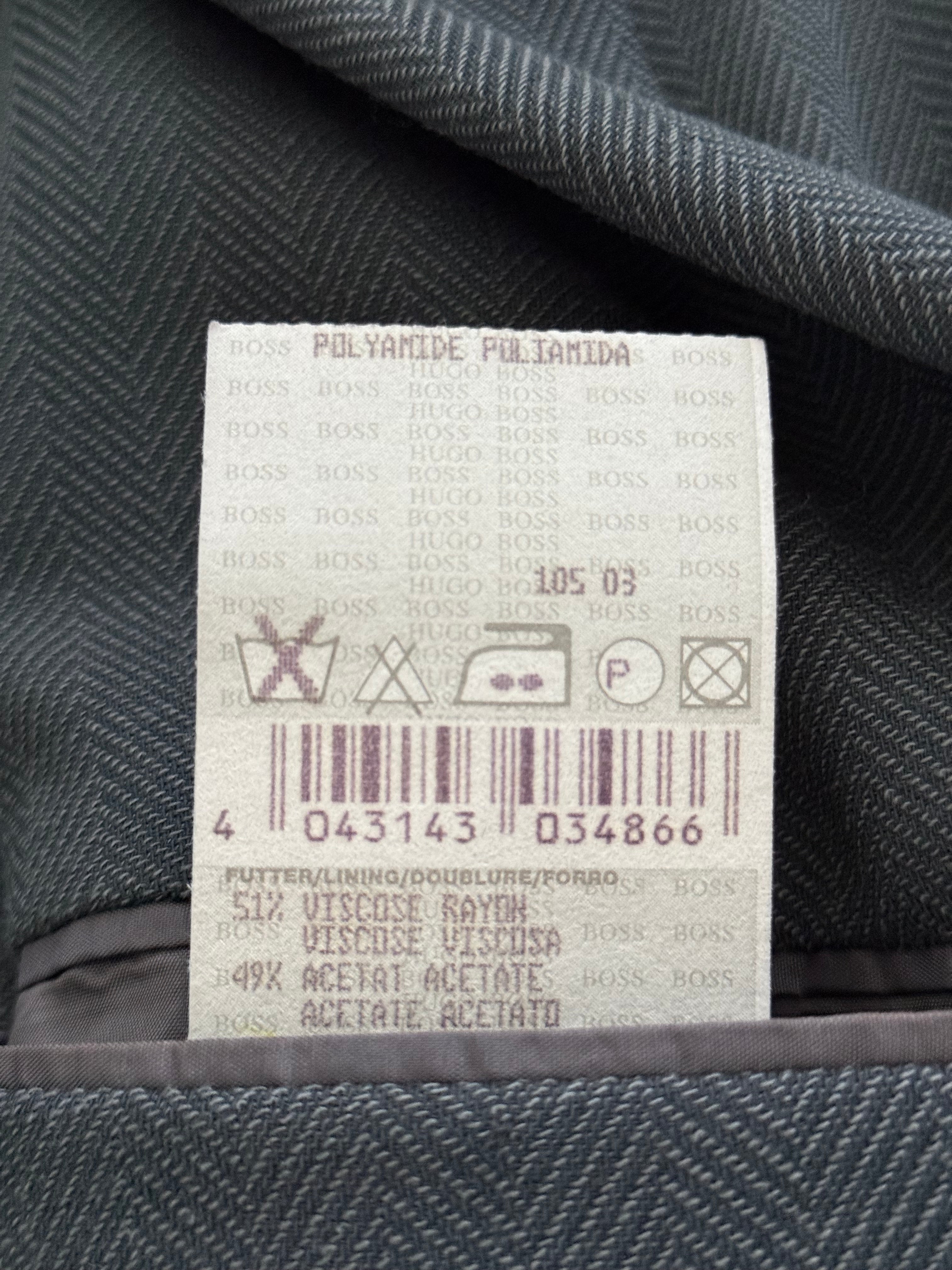 Hugo Boss 1990s Unstructured Herringbone Wool 'Gamma' Jacket - Size XL