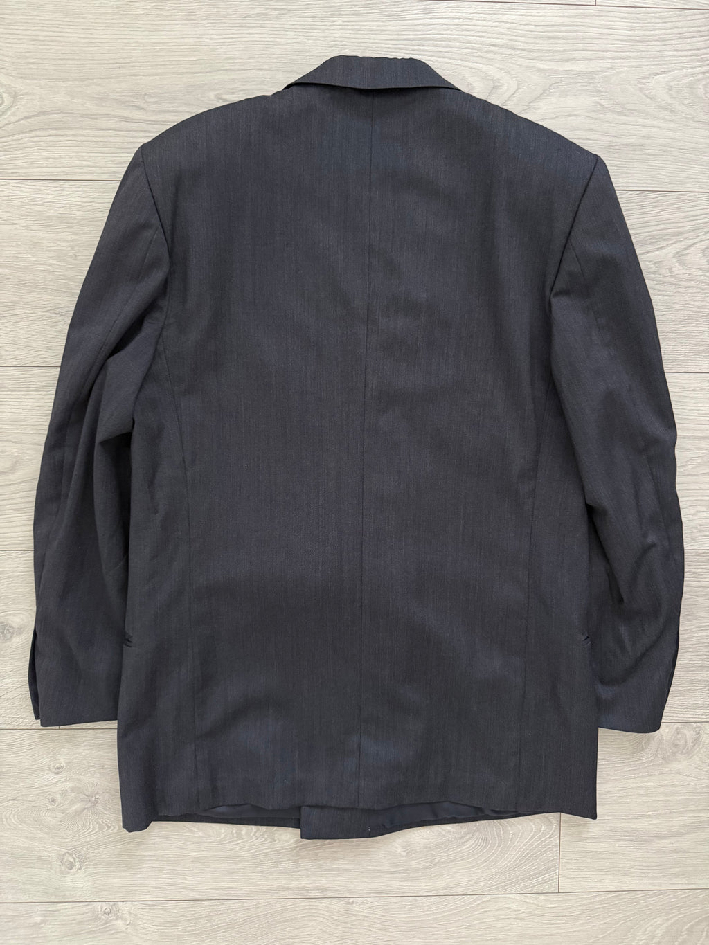 Missoni 1980s Peaked Lapel Double Breasted Pleated Wool Grey Suit - Size S Jacket / 32" Waist