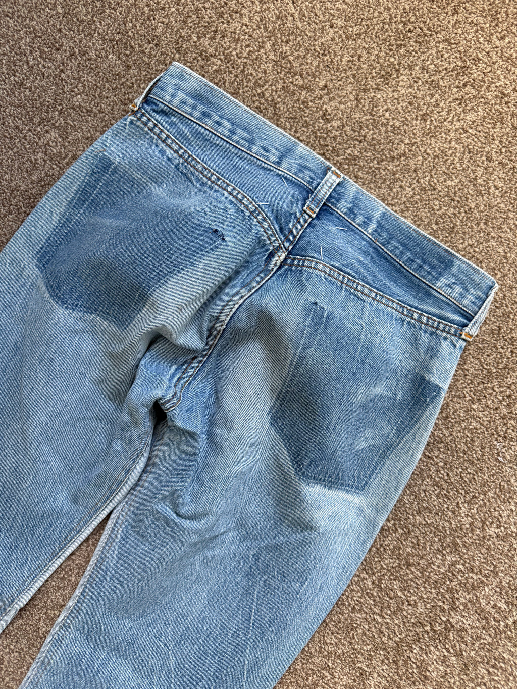 Maison Martin Margiela Artisanal Line (0) AW2004 Re-Worked Inverted Denim Jeans - Size 30" Waist