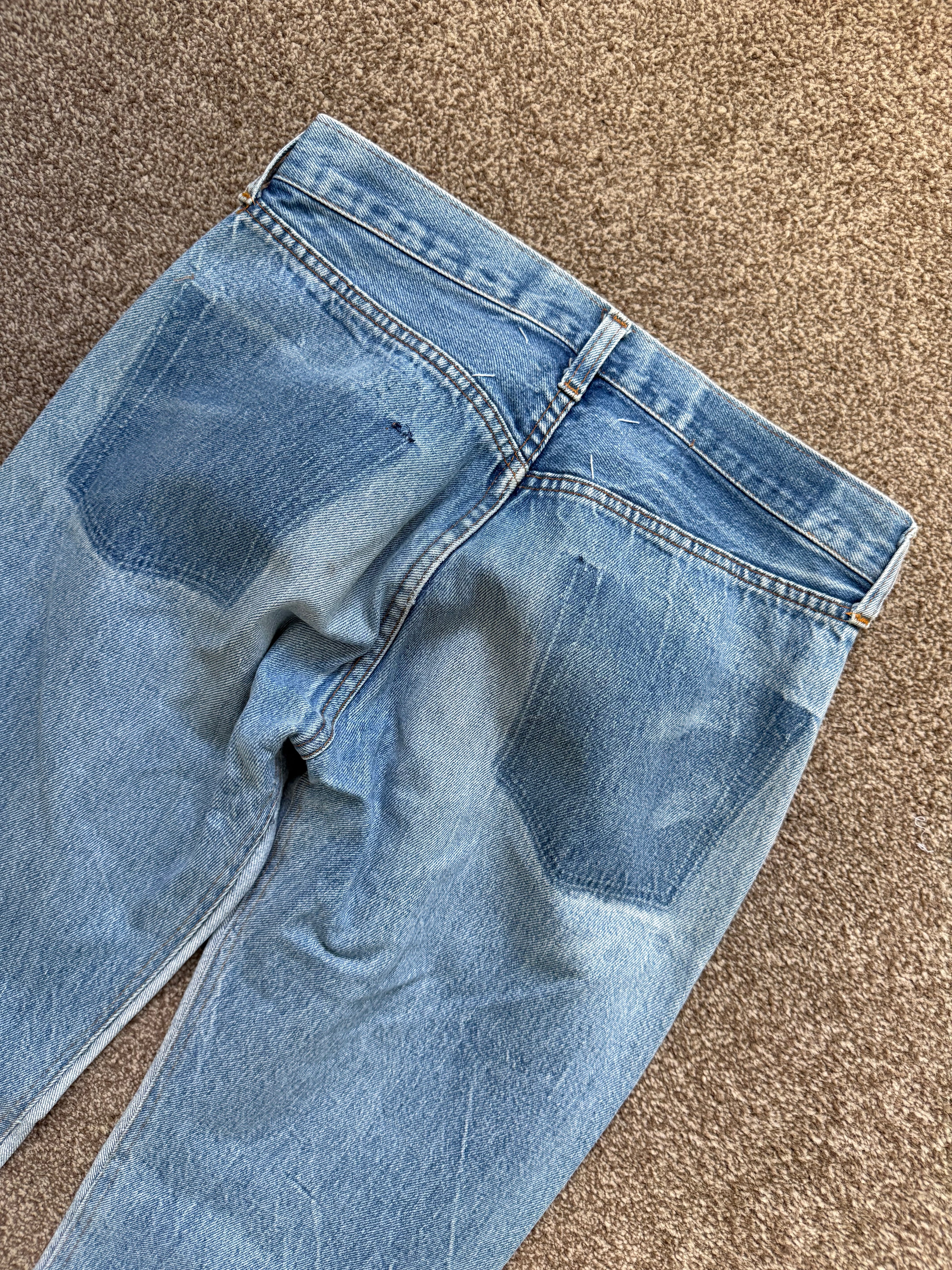 Maison Martin Margiela Artisanal Line (0) AW2004 Re-Worked Inverted Denim Jeans - Size 30" Waist