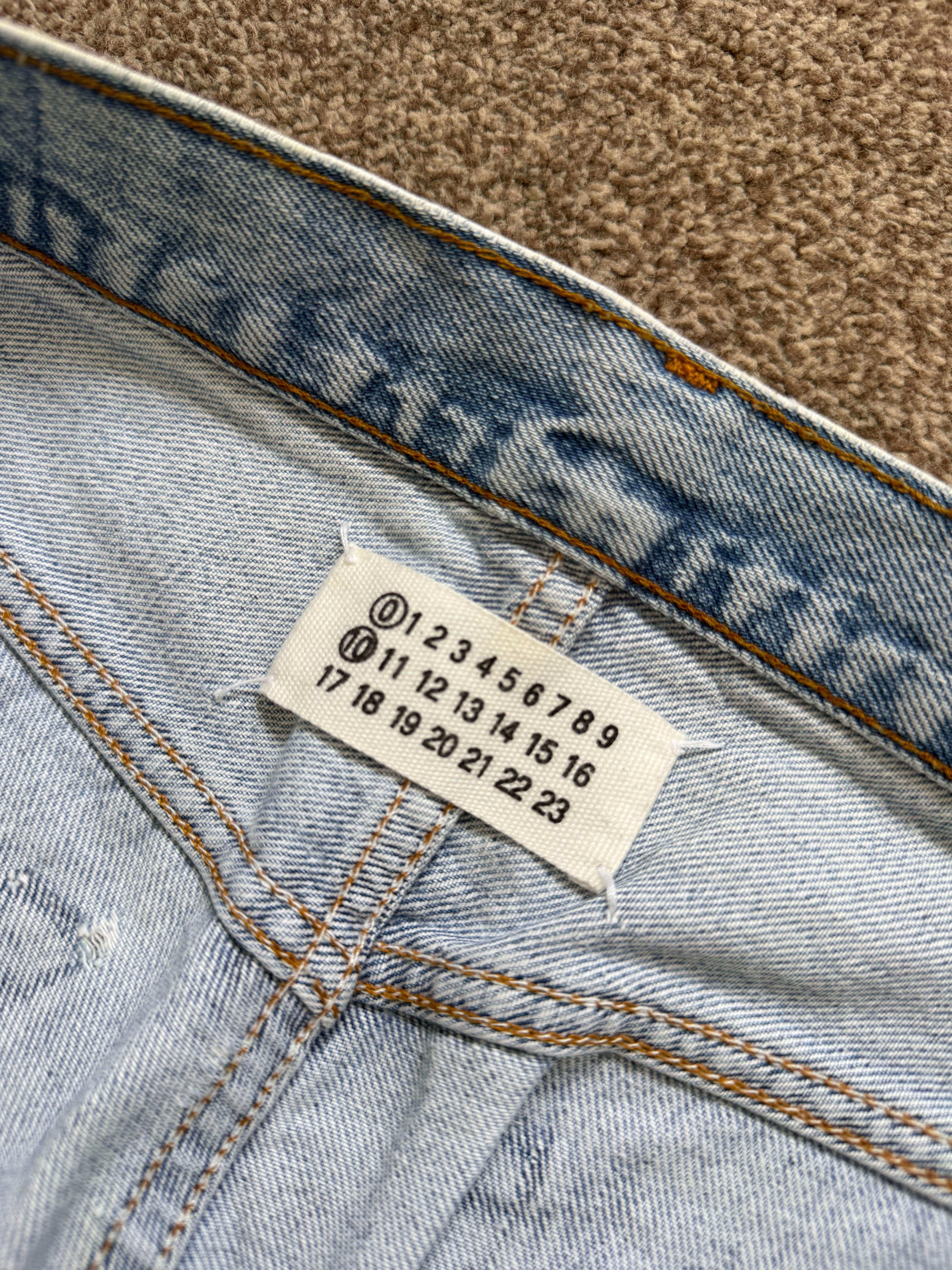Maison Martin Margiela Artisanal Line (0)(10) AW1999 Re-Worked Panelled Denim Jeans - Size 32" Waist