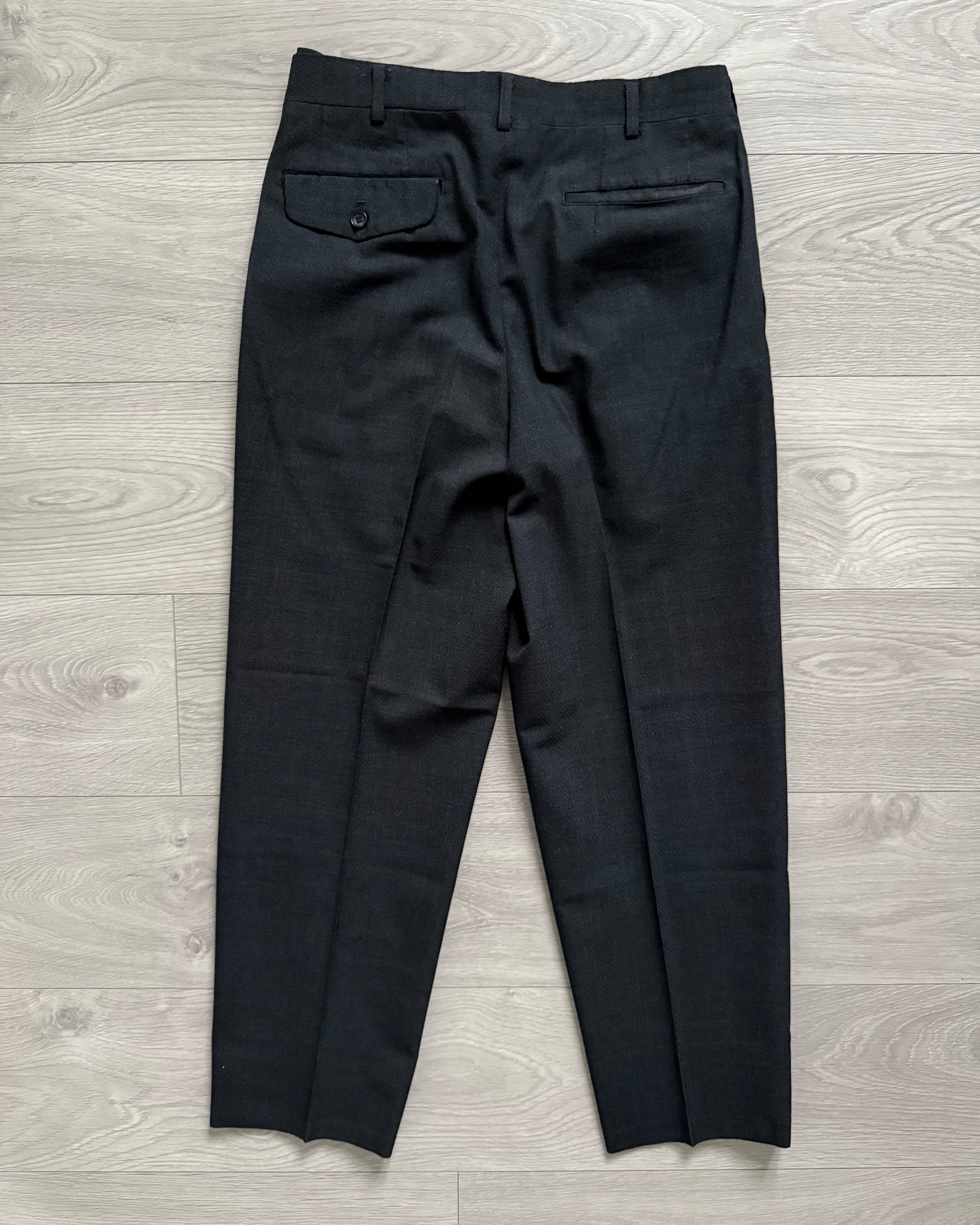 Comme Des Garcons Homme 2003 Double Pleat Textured Pants - Size 30
