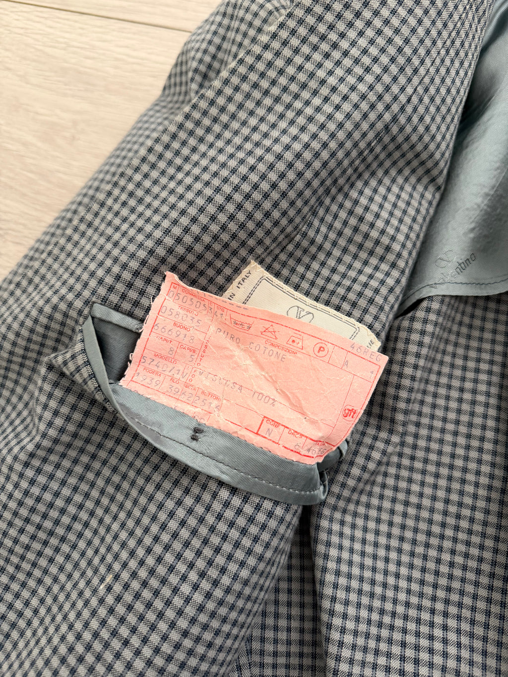 Valentino 1980s 2B Cotton Check Sport Blazer Jacket - Size S