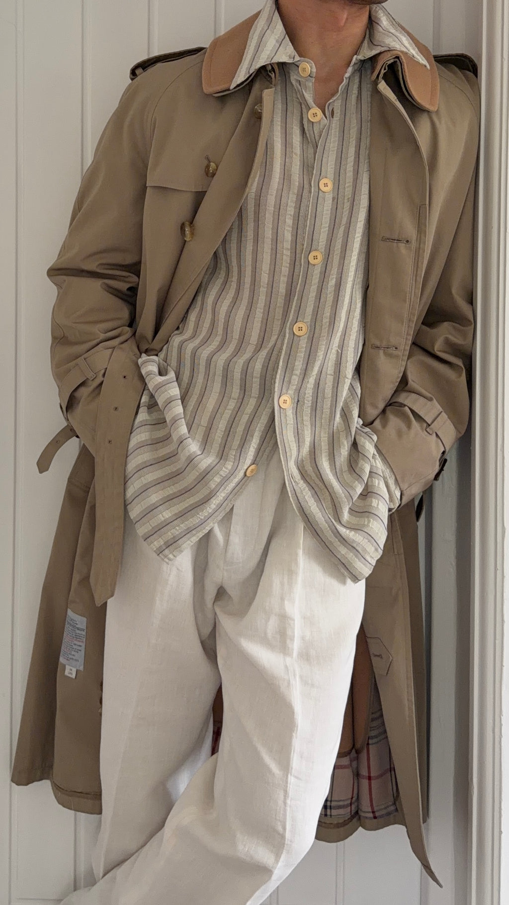 Brooks Brothers Vintage Water Repellent Trench Coat W/ Removable Wool Liner - Size M