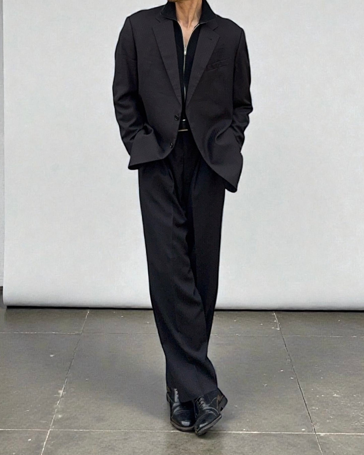 Armani 1990s 2B Pleated Wool Suit - Size XL Jacket / 40" Waist