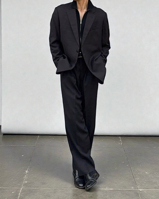 Armani 1990s 2B Pleated Wool Suit - Size XL Jacket / 40" Waist