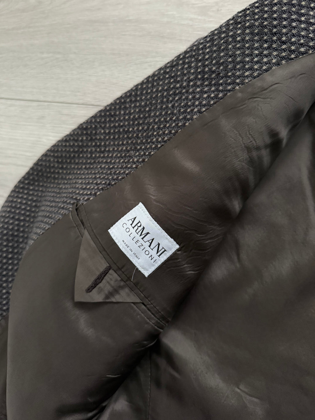 Armani 1990s Wool Textured Sports Jacket - Size XL