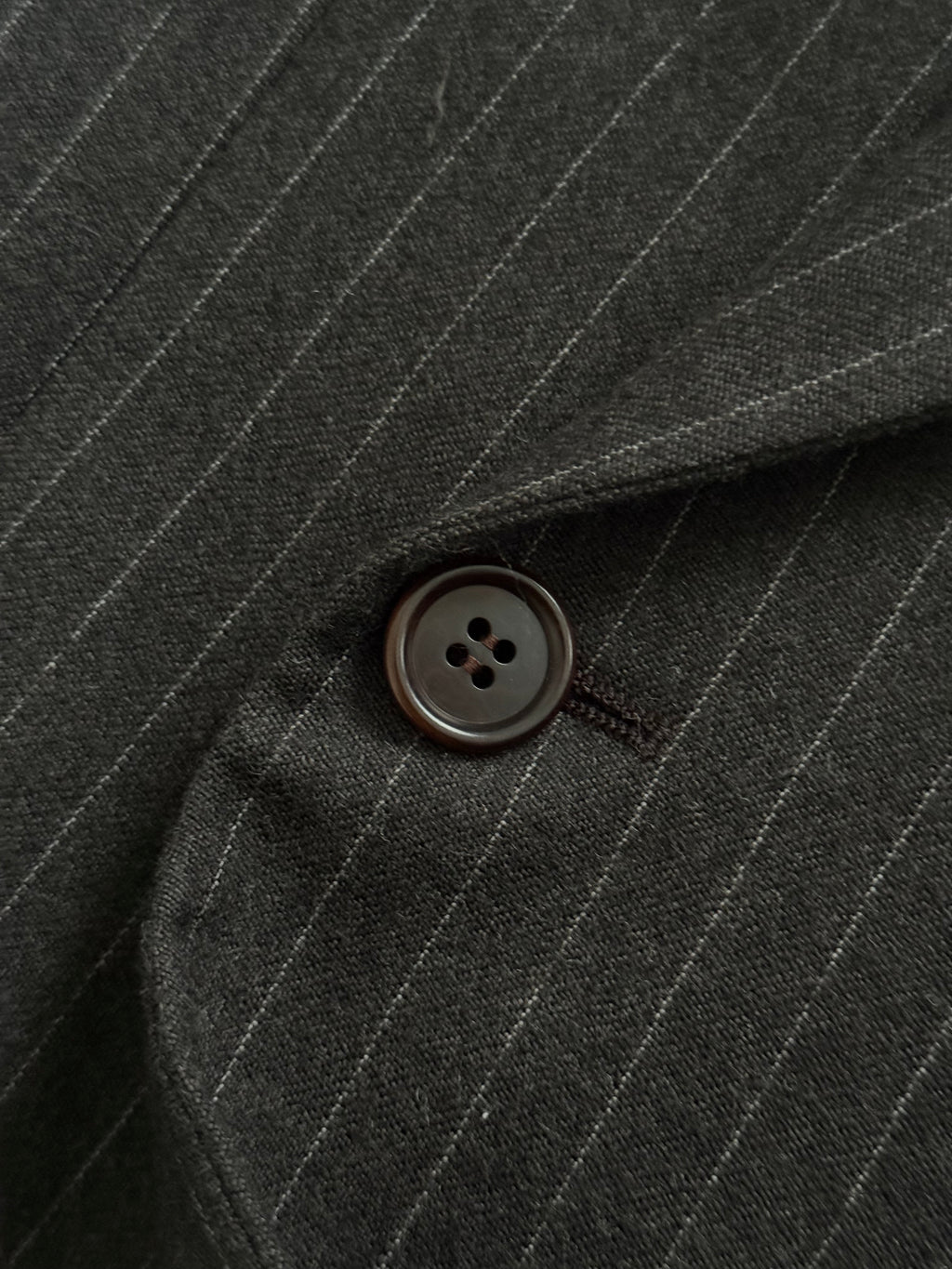 Valentino 1980s 6B Double Breasted Charcoal Wool Power Suit - Size M Jacket / 31" Waist