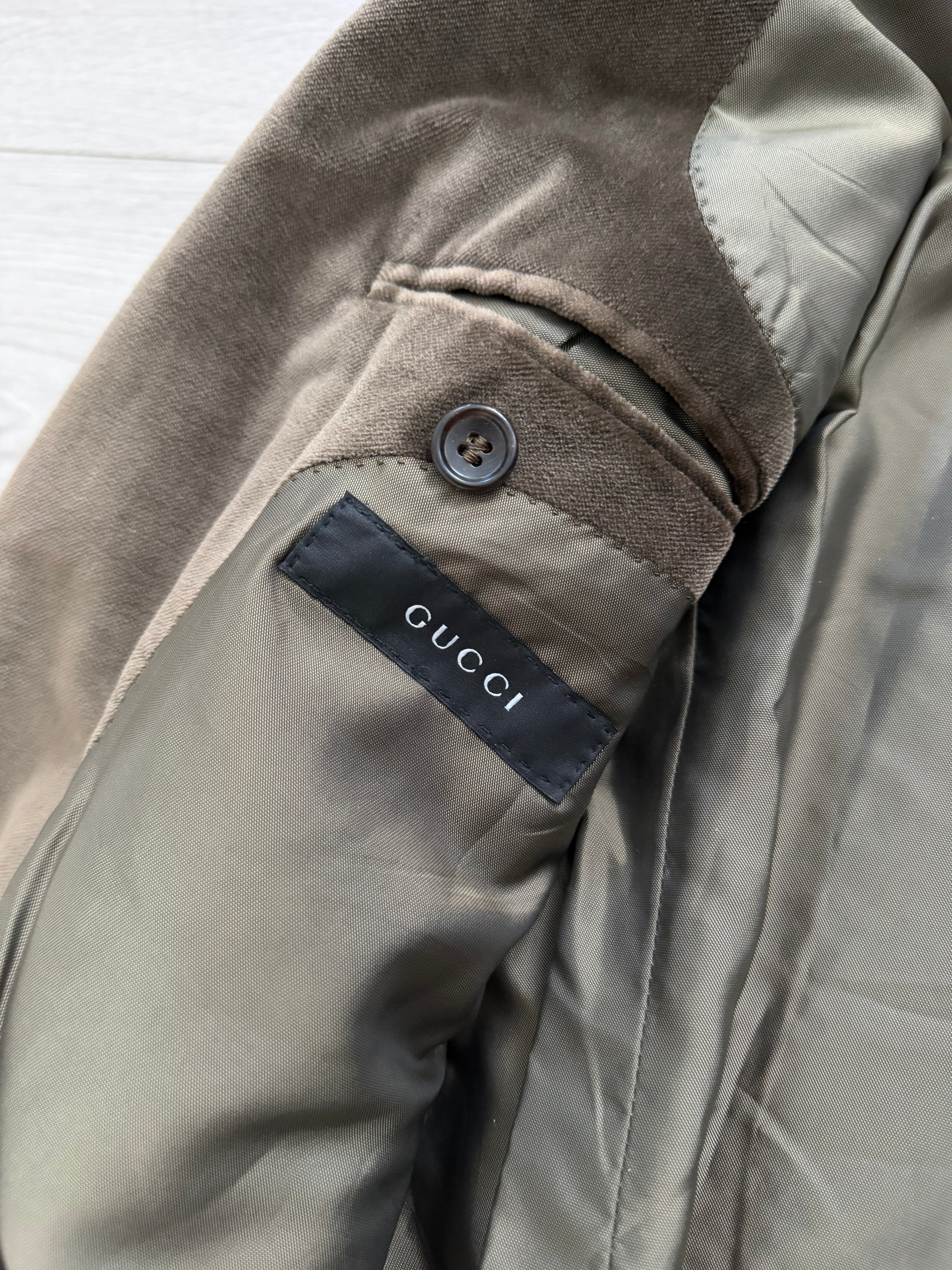 Gucci by Tom Ford SS2004 Velvet Peaked Lapel Jacket - Size S