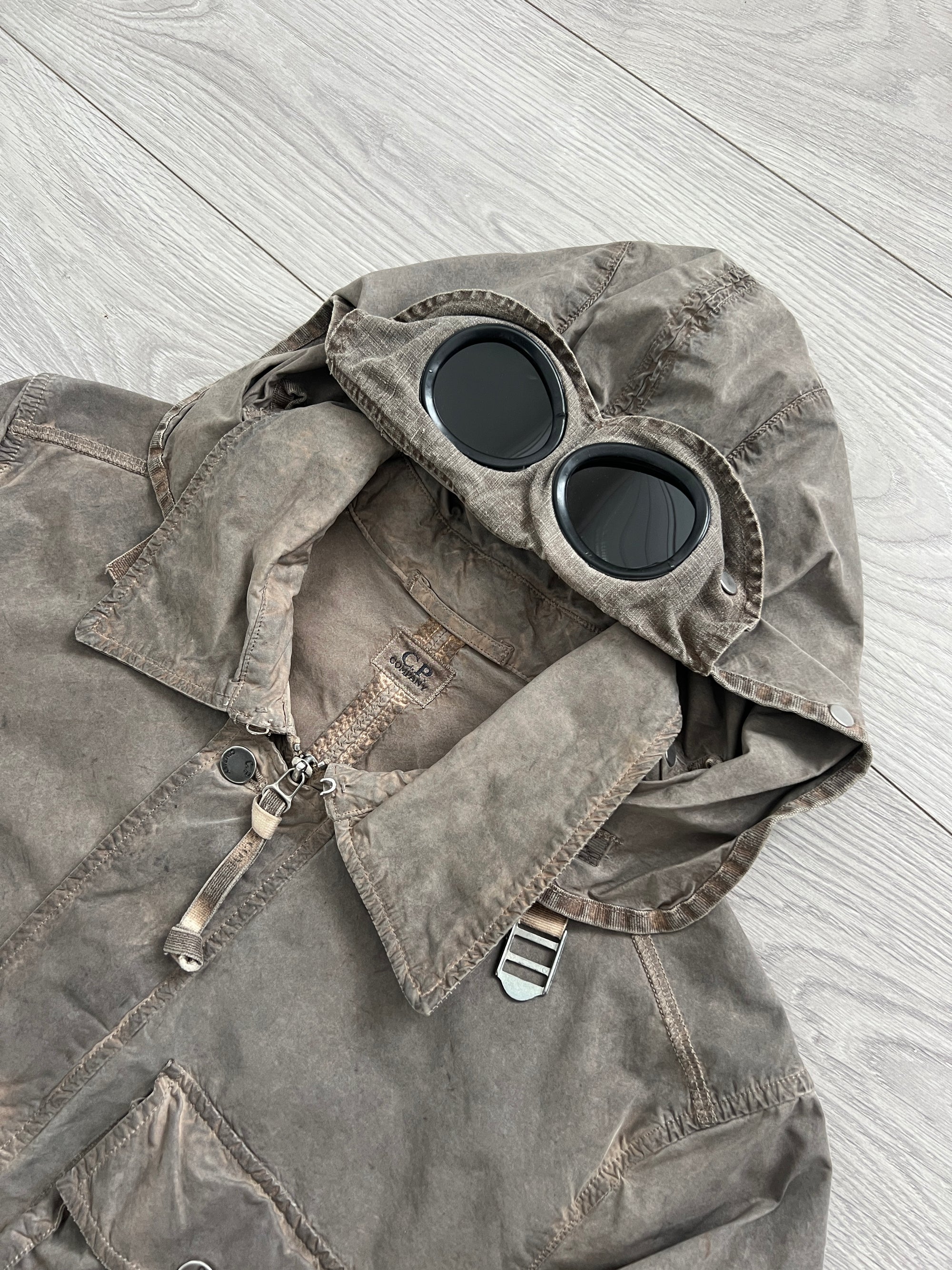 C.P. Company SS2006 Tinto Terra Mille Miglia Garment Dyed Cargo Goggle Jacket - Size M