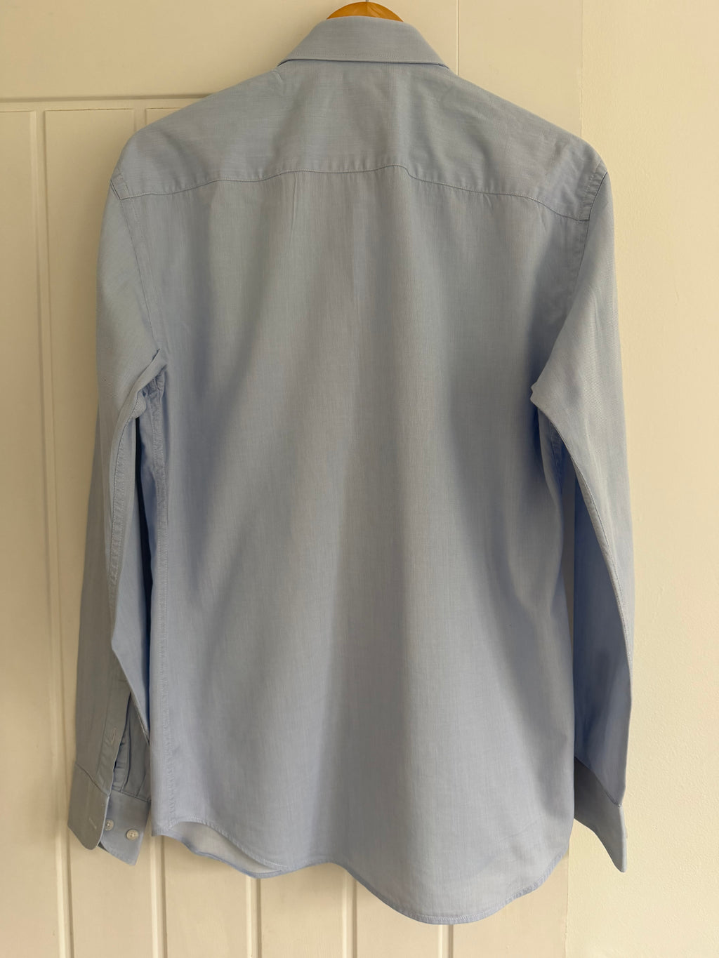 Emporio Armani Blue Cotton Shirt - Size Medium