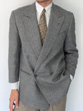 Valentino 1980s Double Breasted Peaked Lapel Wool Sports Blazer Jacket - Size S