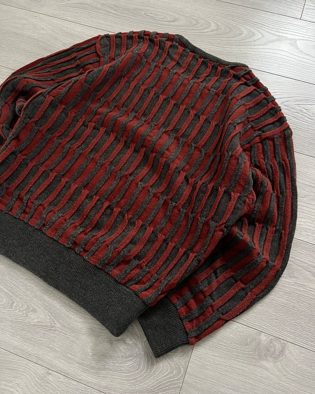 Issey Miyake 1990s 3D Woven Textured Knit Sweater - Size M