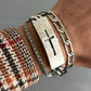 Jean Paul Gaultier Laser-Cut Cross Motif Stainless Steel Concealed Watch Bracelet