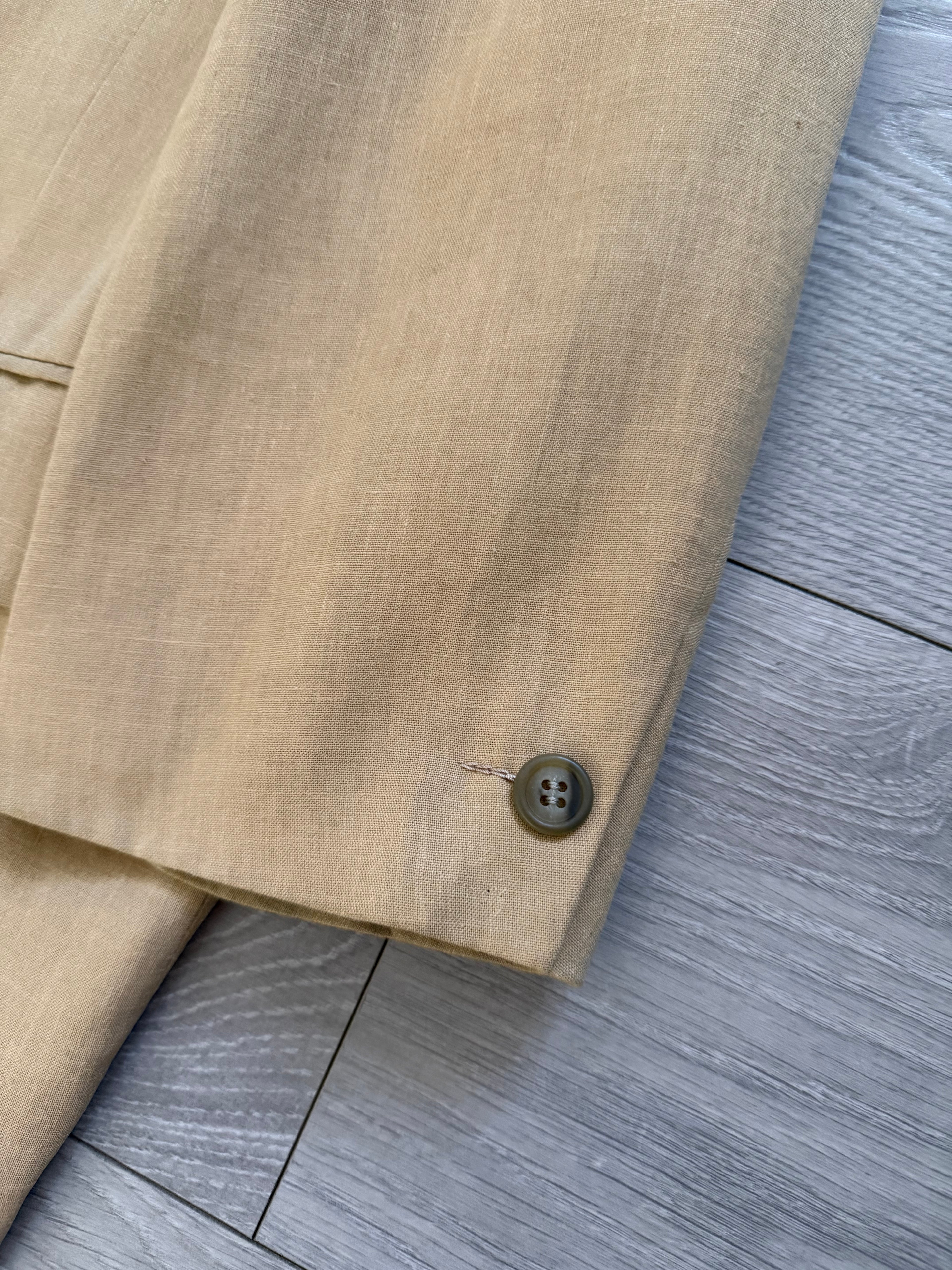 Christian Dior 1980s Linen 2B Sports Jacket Blazer - Size XL