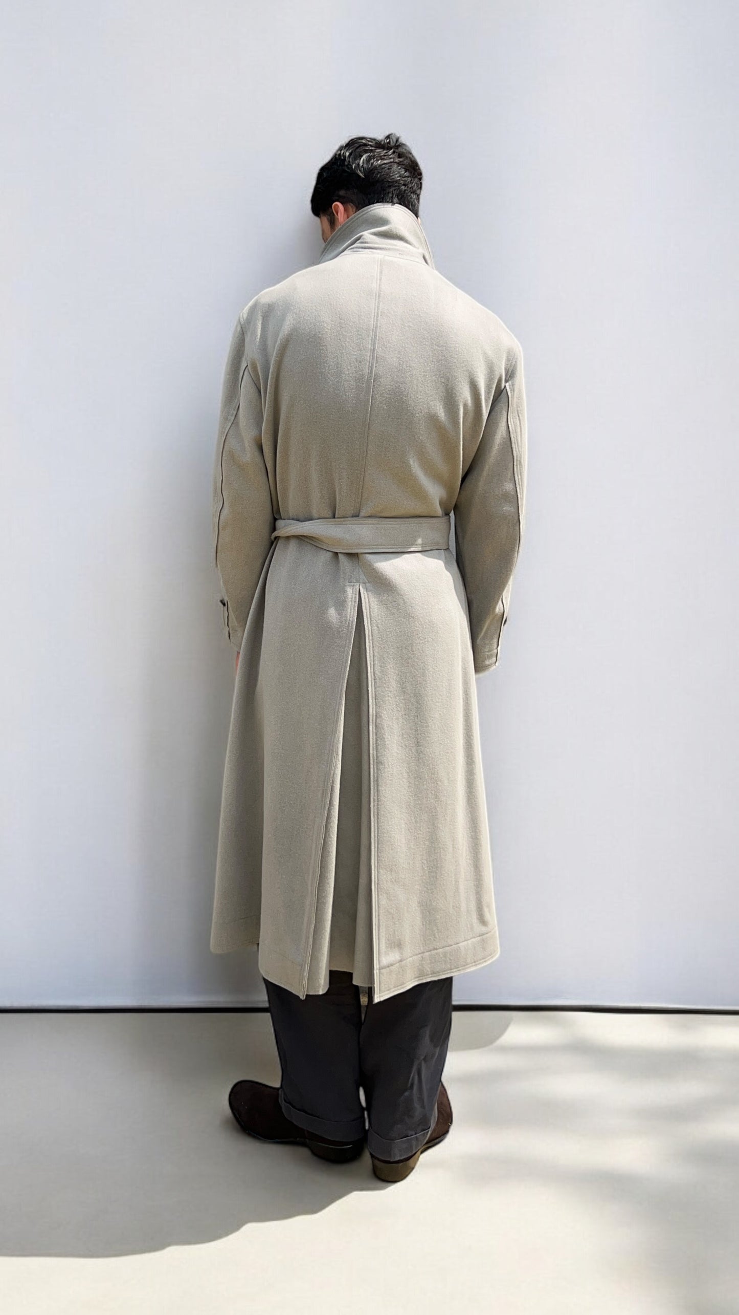 Issey Miyake FW2003 Pleated Wool Trench Coat - Size M