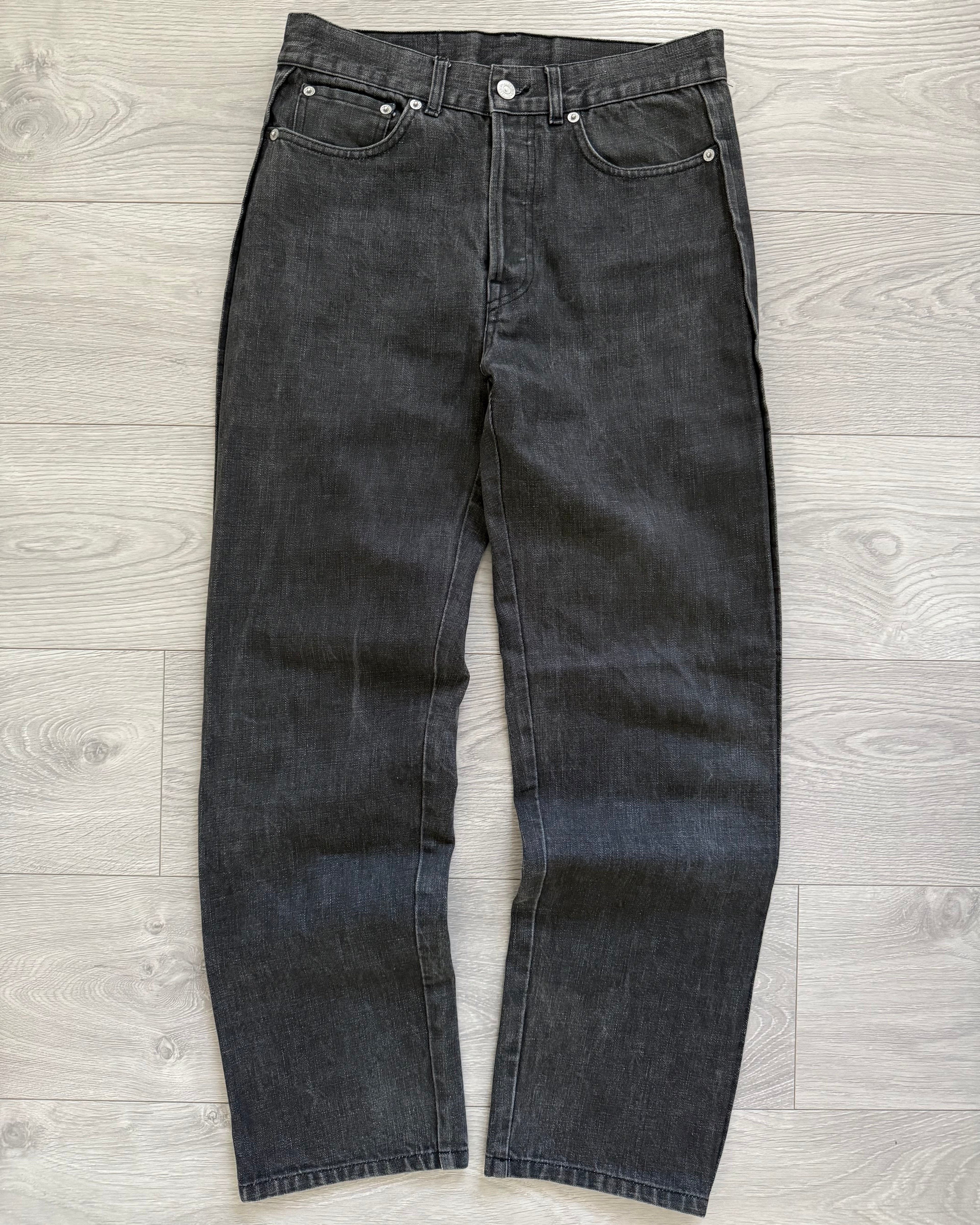 Jil Sander by Raf Simons Side Panelled Washed Grey Denim Jeans - Size 29