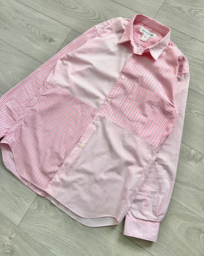 Comme Des Garcons SHIRT Pink Patchwork Shirt - Size M