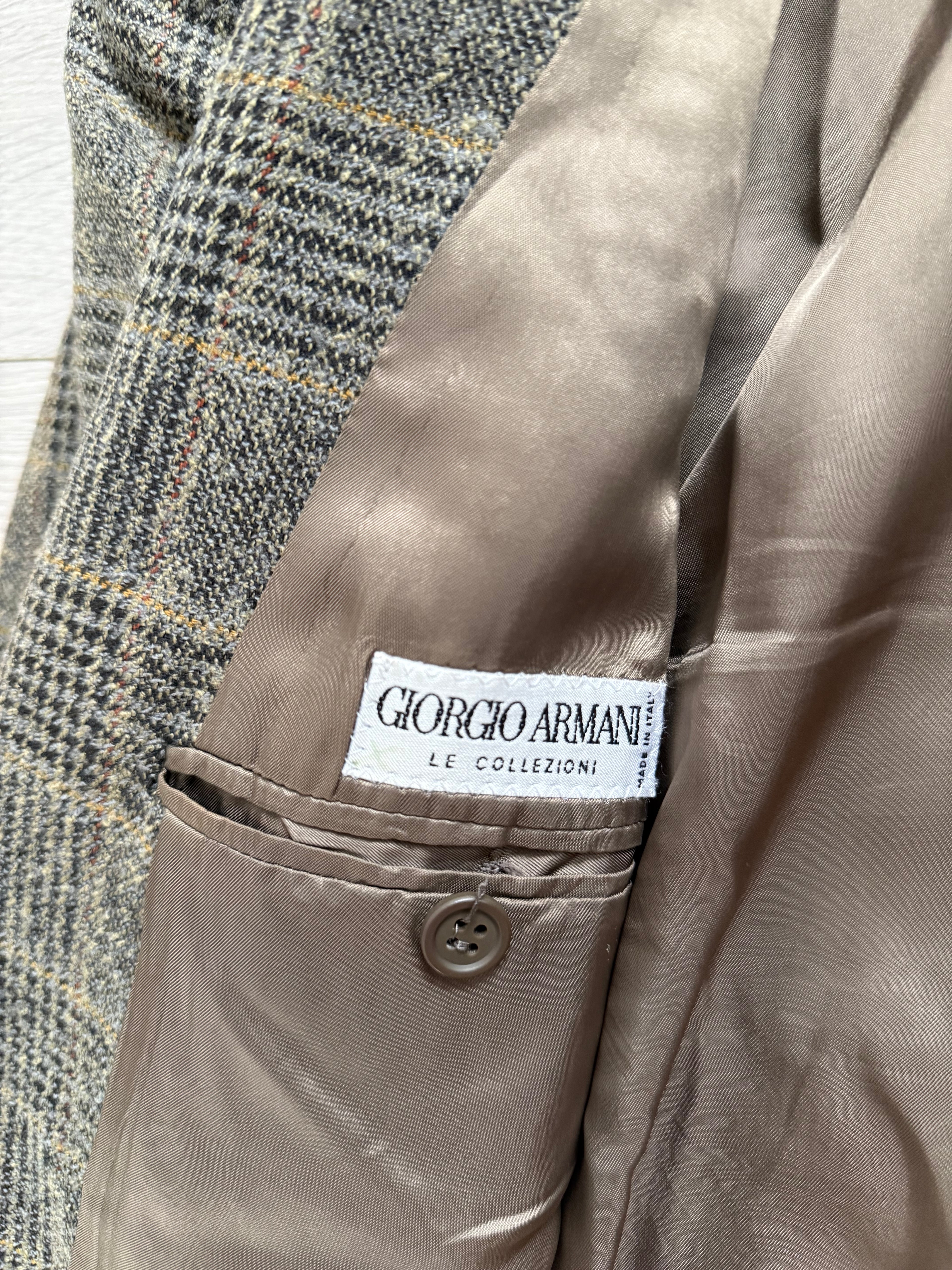 Giorgio Armani 1980s Rolled 3B Textured Wool Sport Jacket Blazer - Size XL