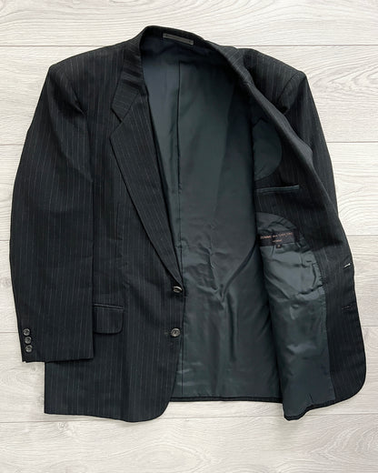 Comme Des Garcons Homme AW1988 Wool Pleated Striped Suit - Size M Jacket / 30 Waist