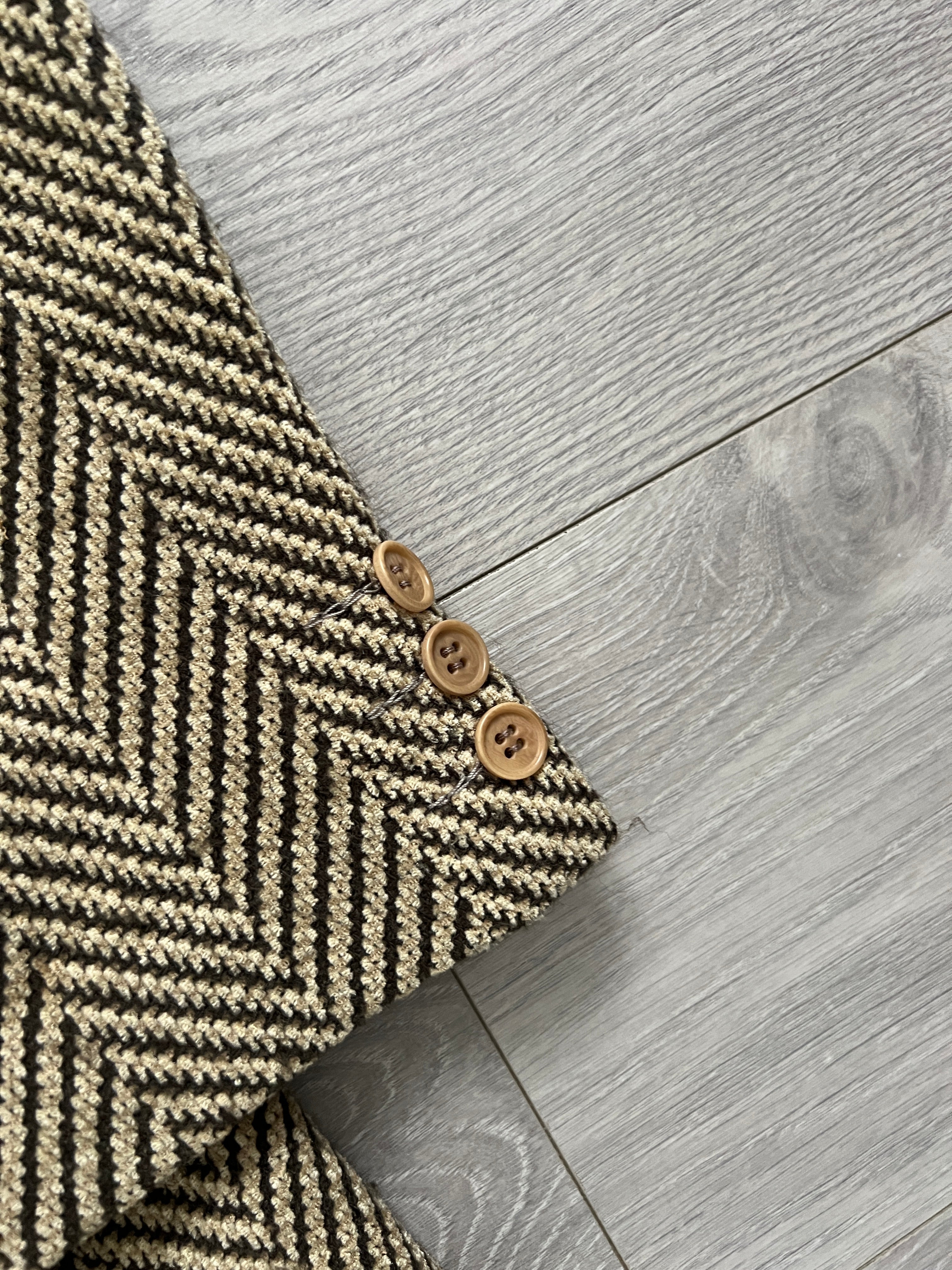 Emporio Armani 1990s Wool Herringbone Sports Jacket - Size S