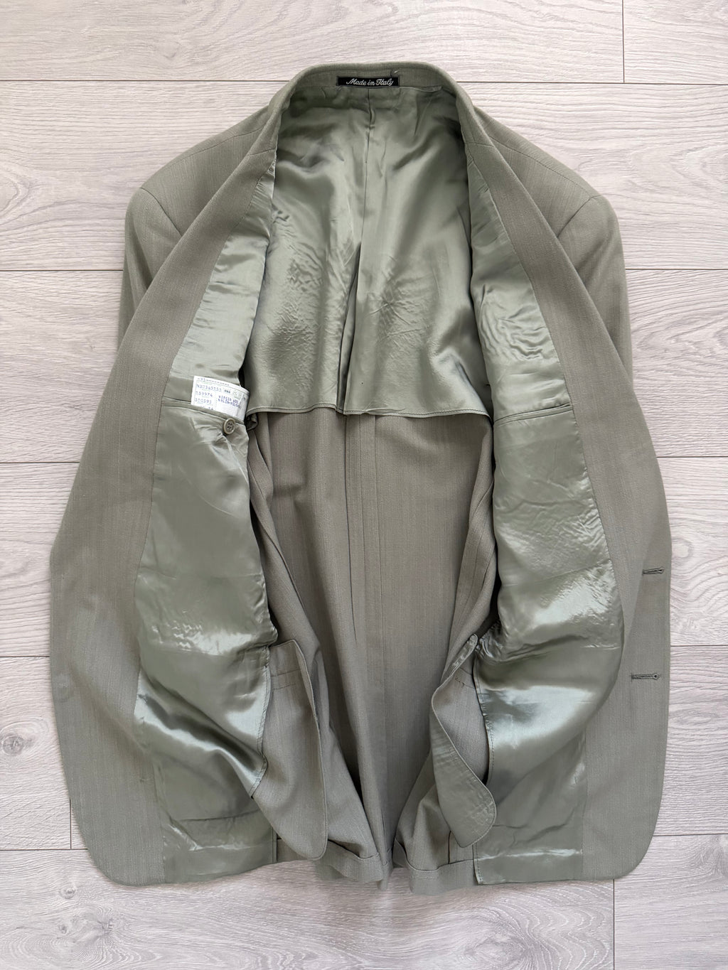 Emporio Armani 1980s 2B Taupe Siege Double-Pleat Wool Suit  - Size M Jacket / 31" Waist