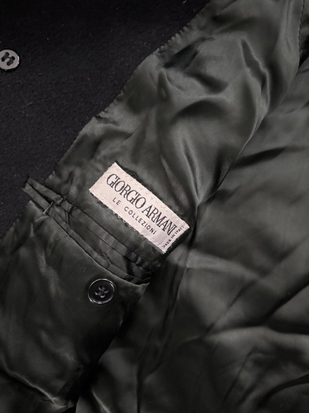 Giorgio Armani 1980s Balmacaan Wool Overcoat - Size M
