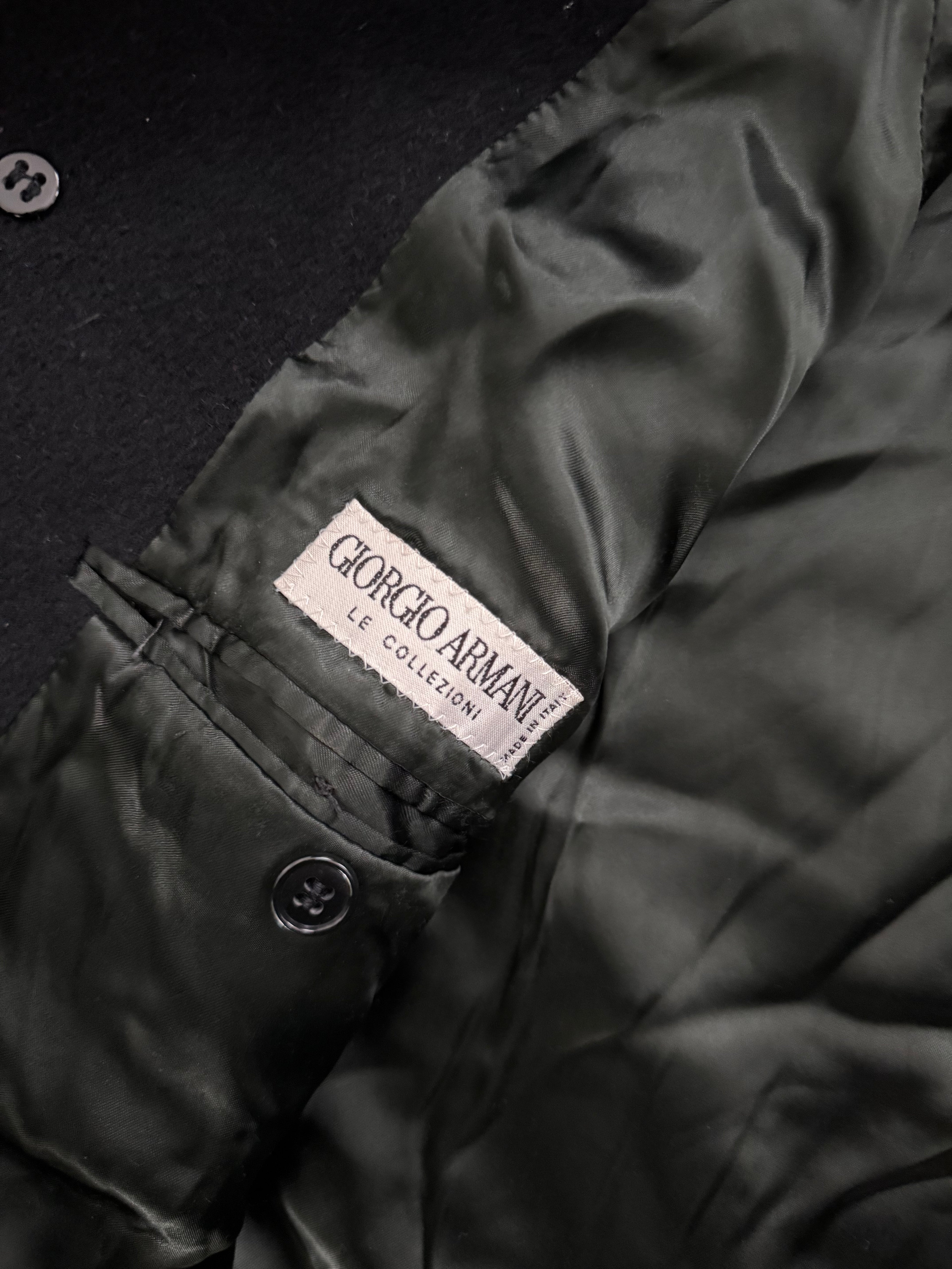 Giorgio Armani 1980s Balmacaan Wool Overcoat - Size M
