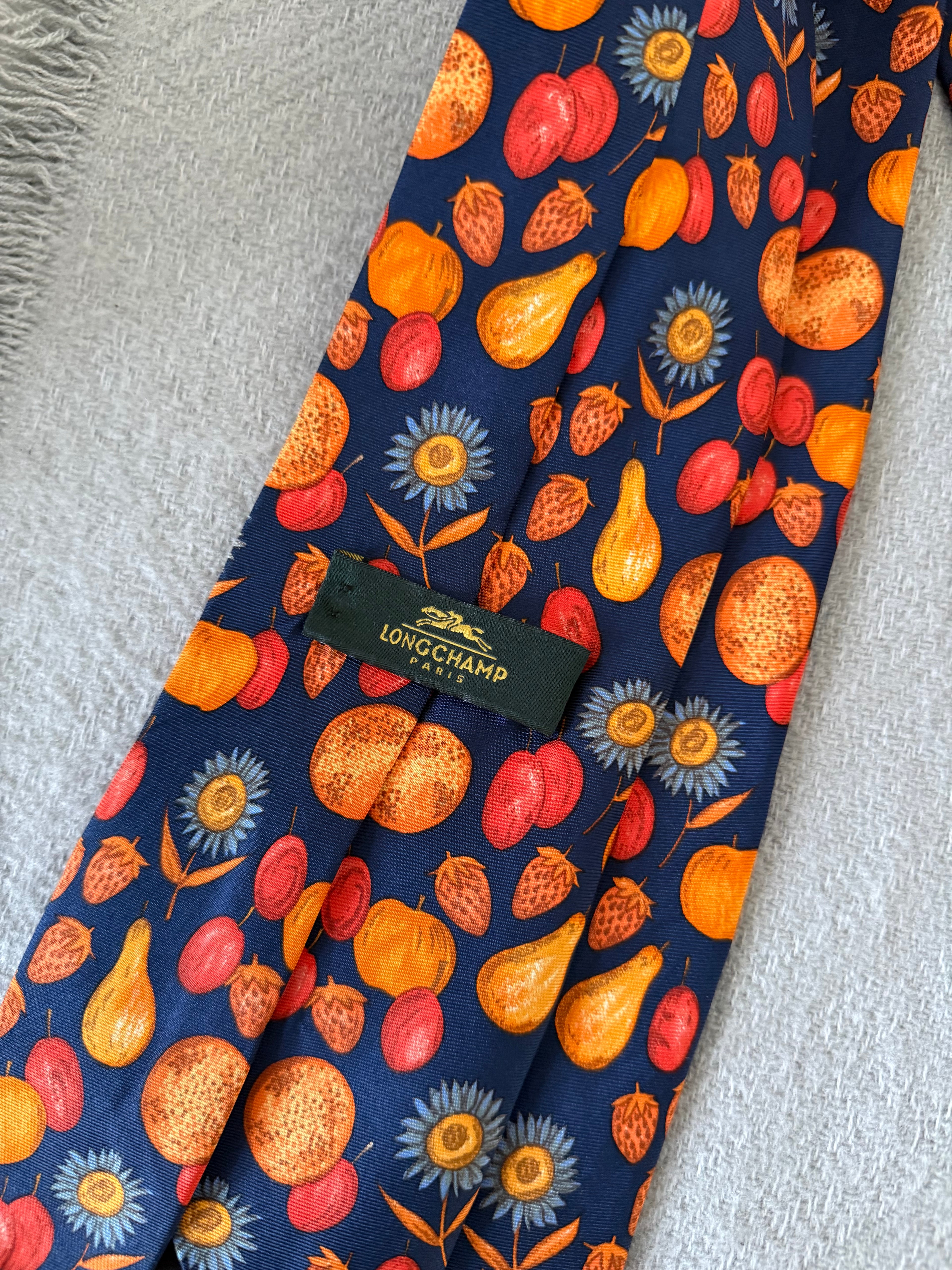 Longchamp Paris 1990s Silk Tie