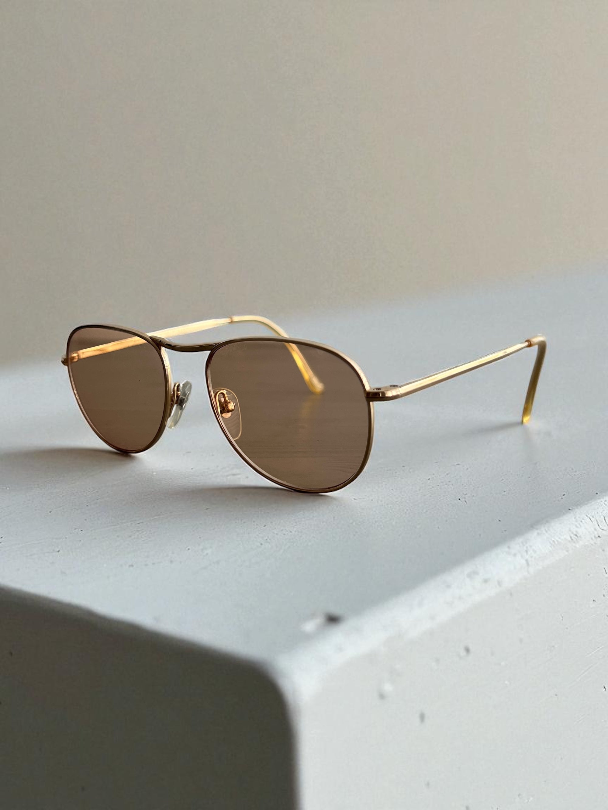 Helmut Lang 1999 Titanium Aviator Sunglasses