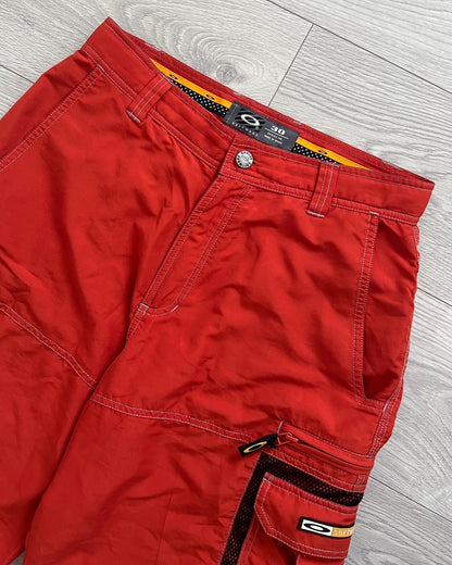 Oakley 2000s Technical Cargo Pocket Rust Orange Shorts - Size 30