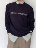 Emporio Armani 1990s Navy Knit Sweater - Size M