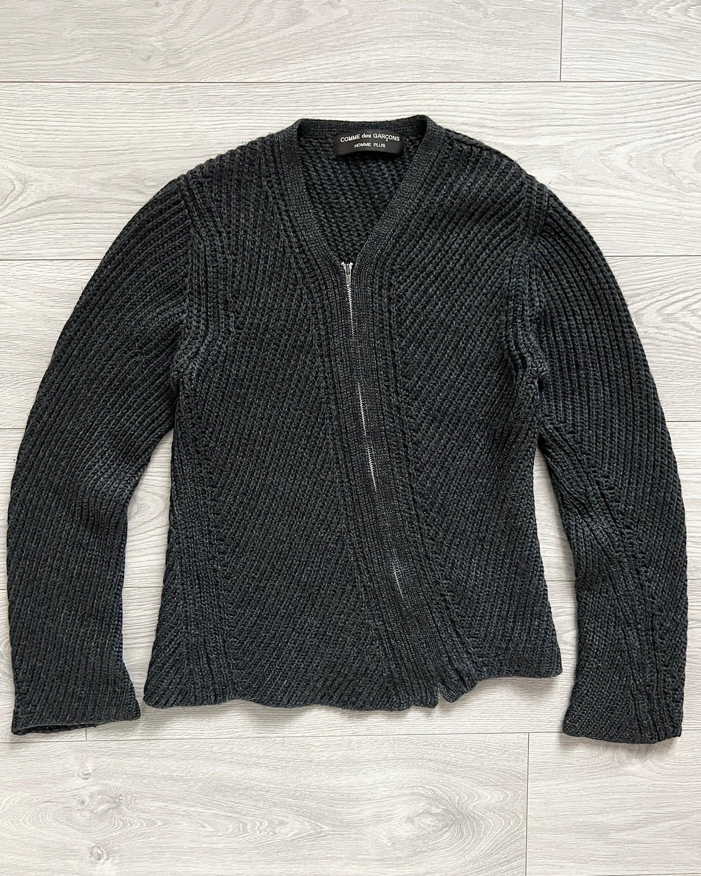 Comme Des Garcons Homme Plus AW1997 Twisted Zip-Front Knit - Size S