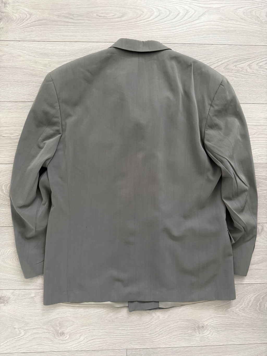 Hugo Boss 1980s 'Al Capone' Peaked Lapel Double Breasted Pleated Wool Silk Suit - Size XXL Jacket / 36" Waist