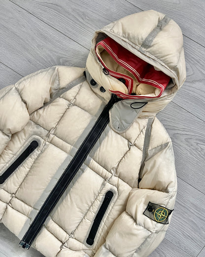 Stone Island AW2006 Opaque Nylon Goose Down Mesh Badge Puffer Jacket - Size S