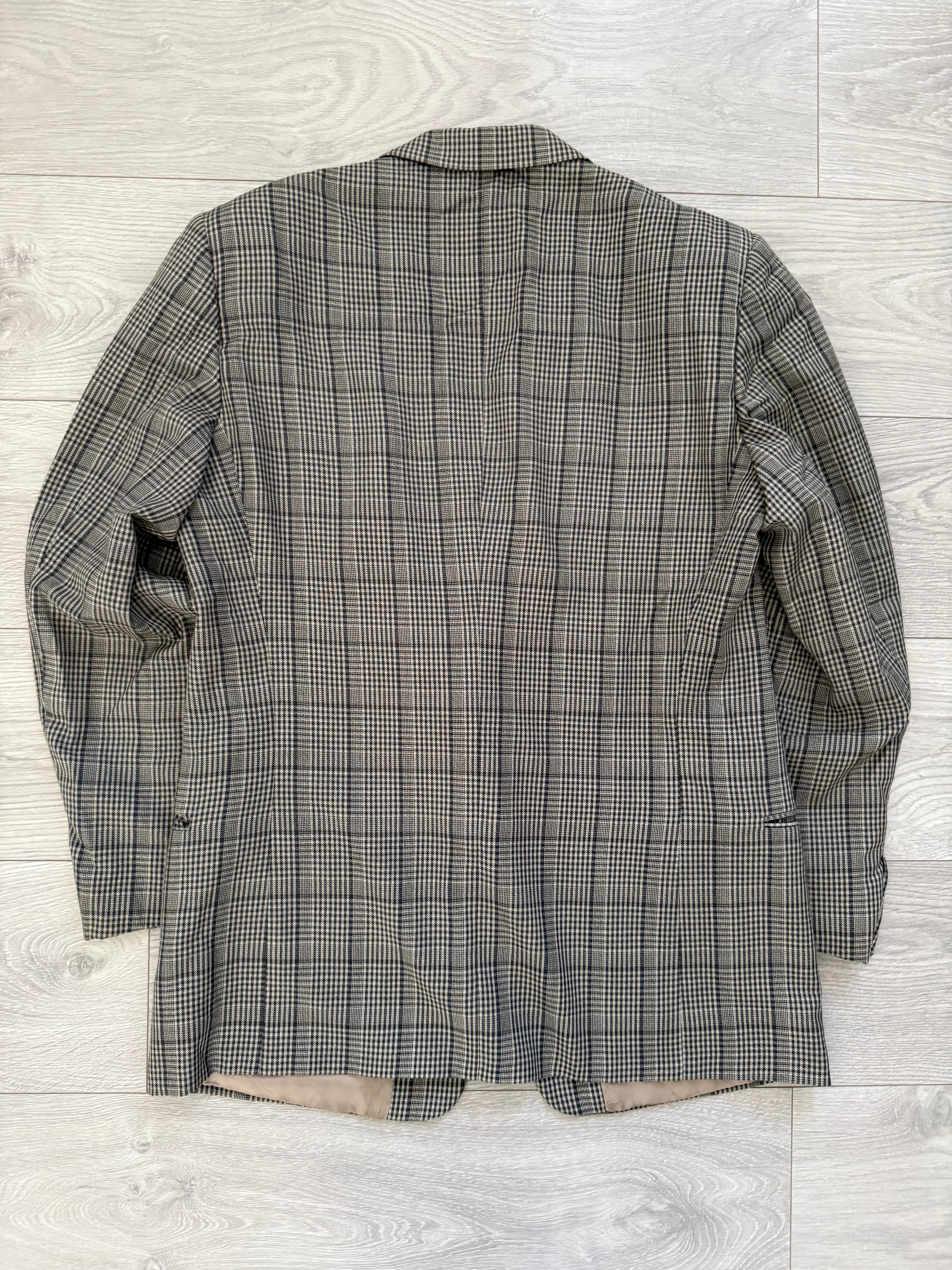 Giorgio Armani 1980s Mainline Wool Check Blazer Sports Jacket Giorgio Armani 1980s Mainline Wool Check Blazer Sports Jacket