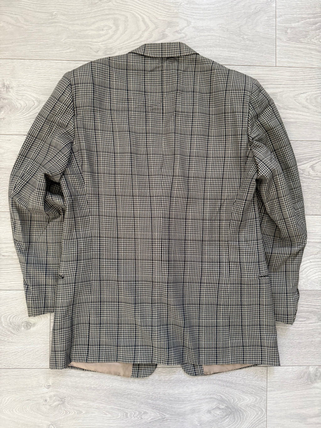 Giorgio Armani 1980s Mainline Wool Check Blazer Sports Jacket - Size L