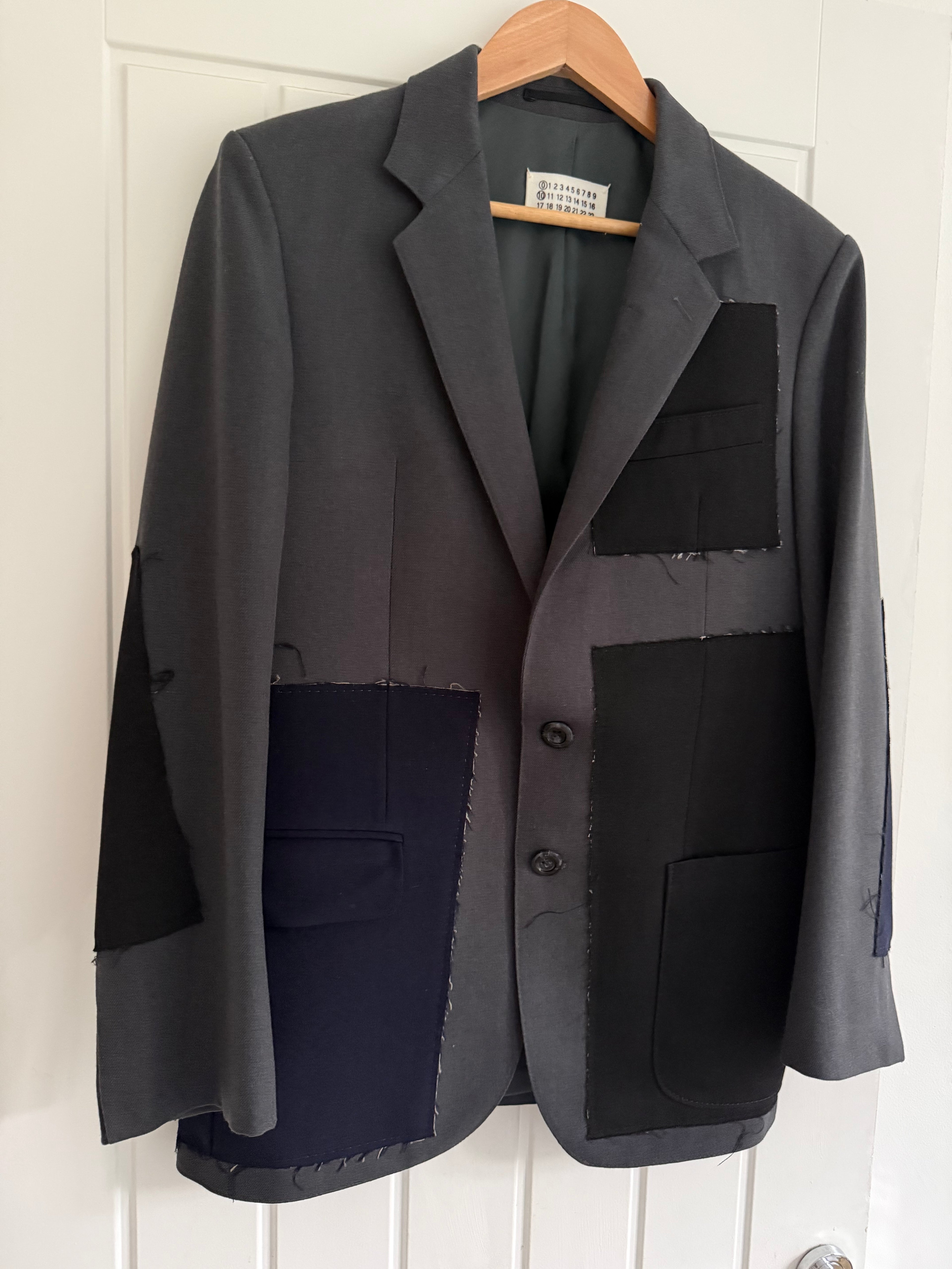 Maison Martin Margiela AW2004 Artisanal Line (0)(10) Reconstructed Patchwork Blazer Jacket - Size M