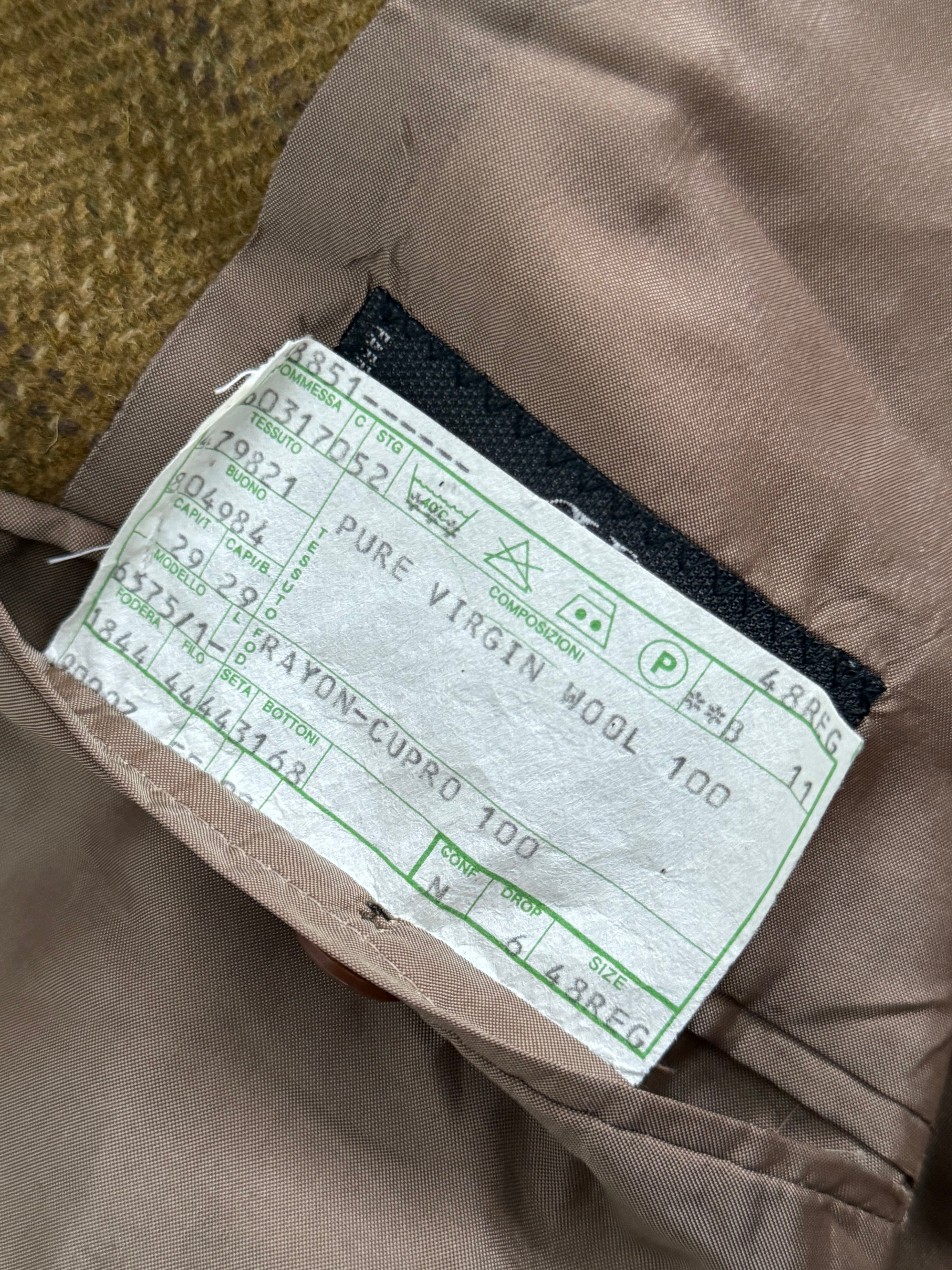 Valentino 1980s Peaked Lapel Double Breasted Wool Jacket  - Size M