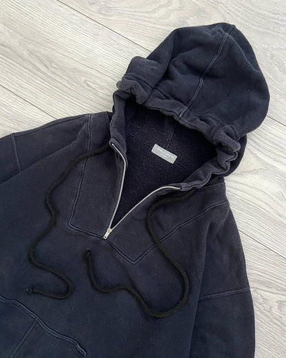 Comme Des Garcons Homme 1990s Faded 1/4 Zip Hoodie - Size S