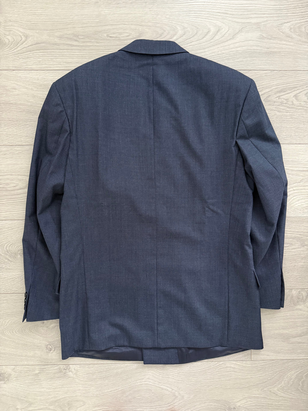 Hugo Boss 1980s 'Al Capone' Double Breasted Pleated Blue Wool Suit - Size M Jacket / 30" Waist