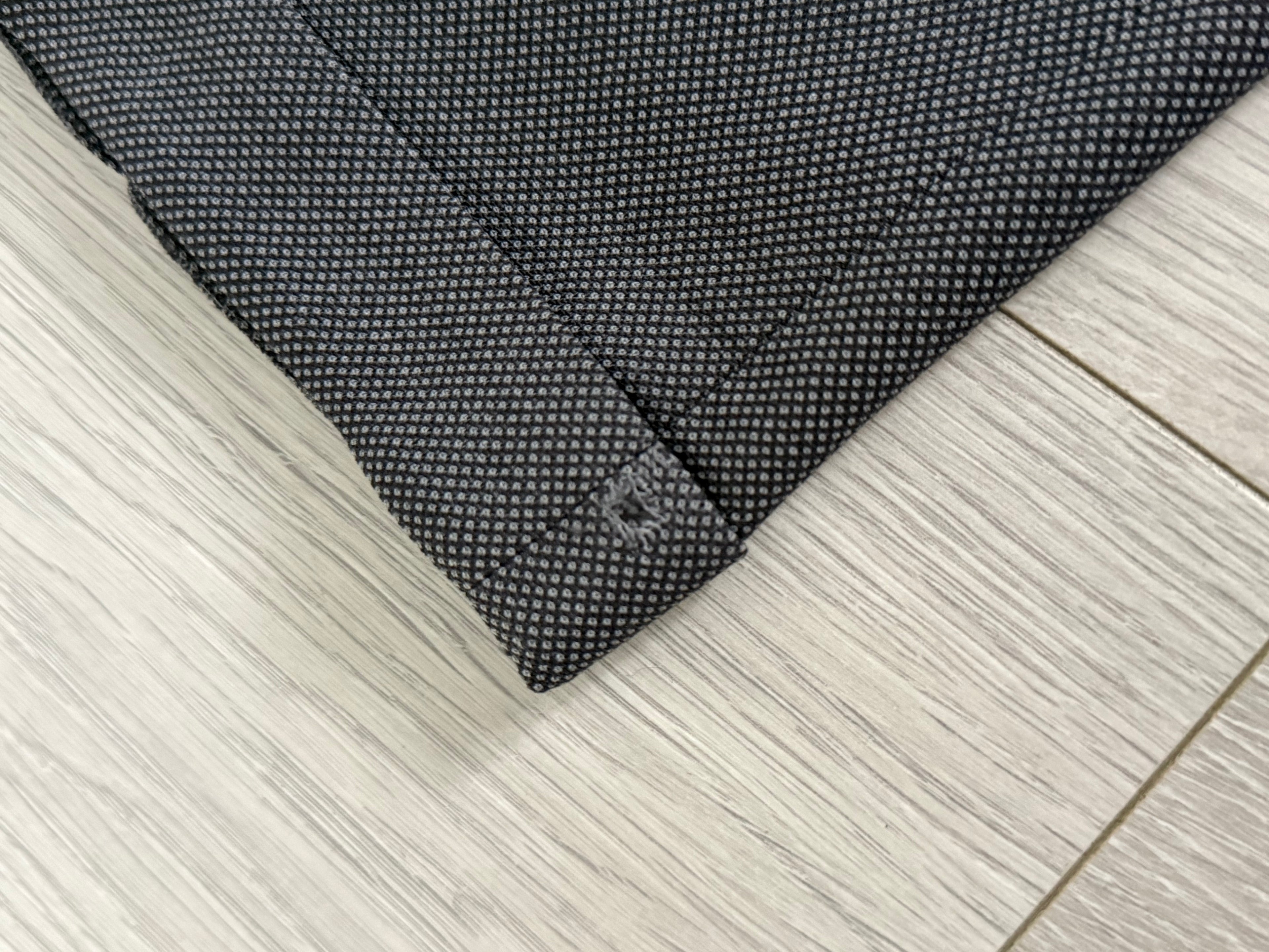 Armani 1990s Peaked Lapel Double Breasted Pleated Wool Grey Suit - Size L Jacket / 34" Waist