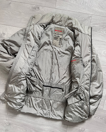 Prada Sport 00s Nylon Metal Insulated Padded Coat - Size XL