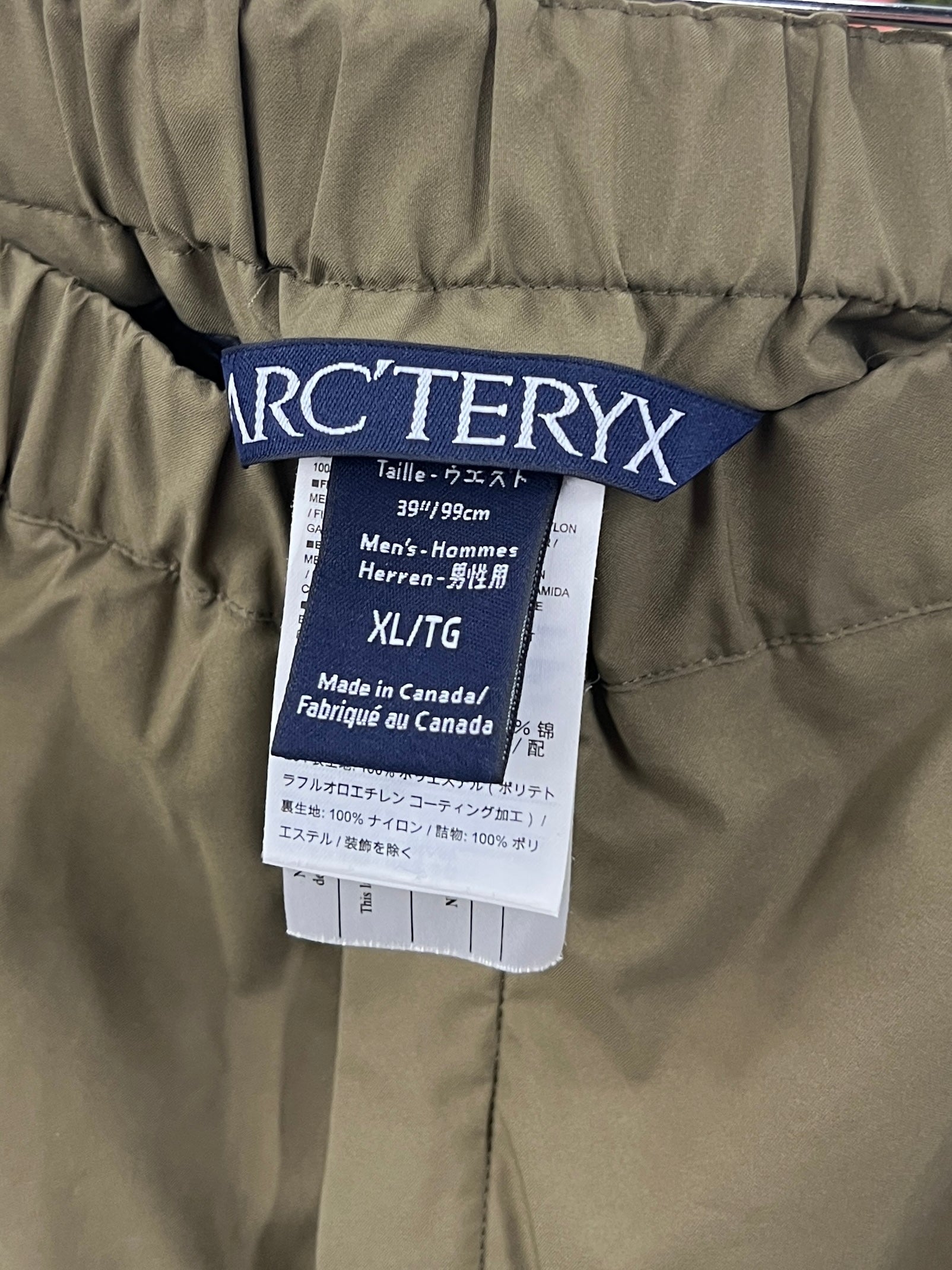 Arcteryx LEAF Fusion LT Insulated Gore-Windstopper Pants Crocodile Green - Size XL