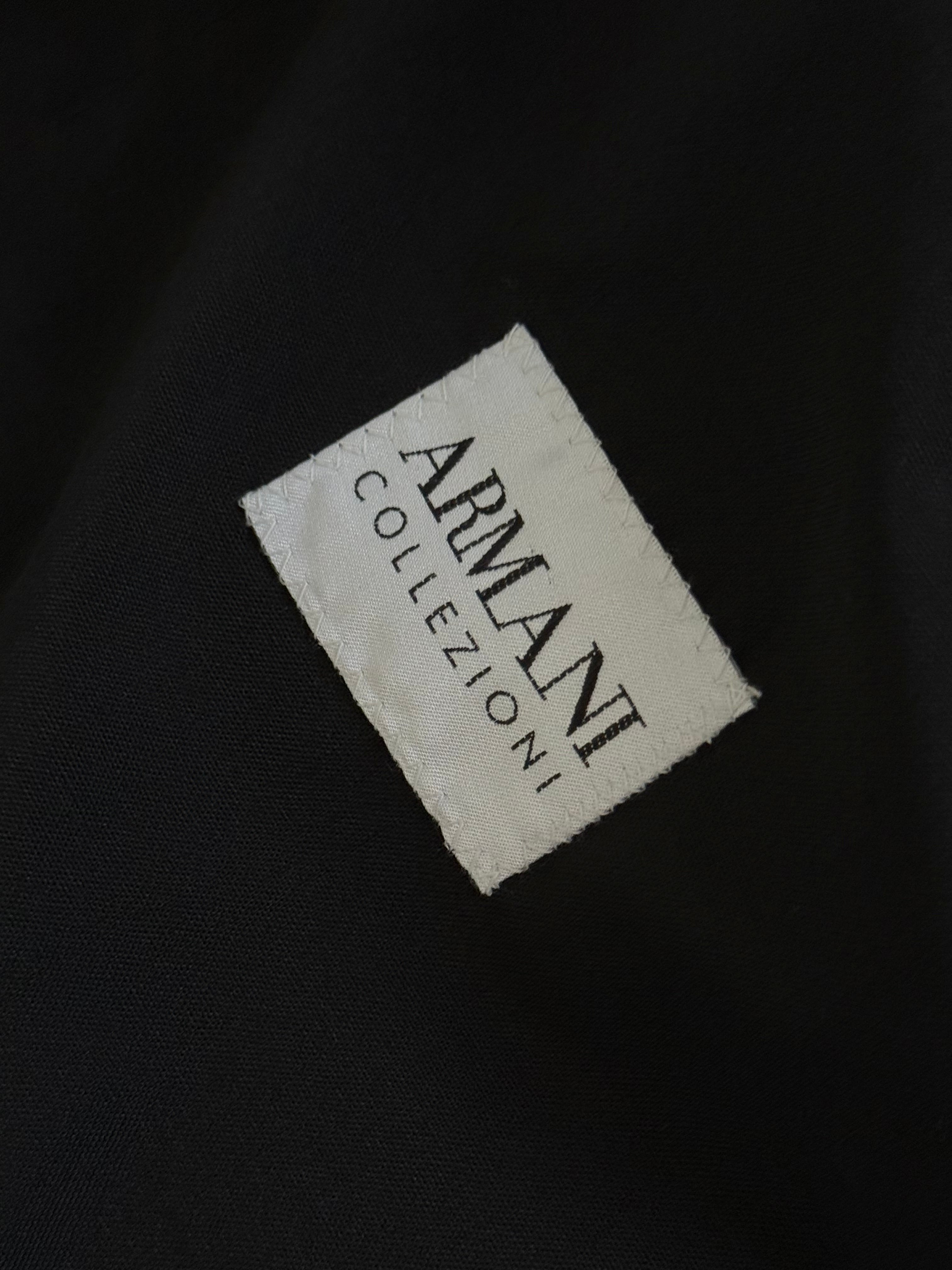 Armani 1990s Nehru Collar Draped Wool Suit - Size XXL Jacket / 38" Waist