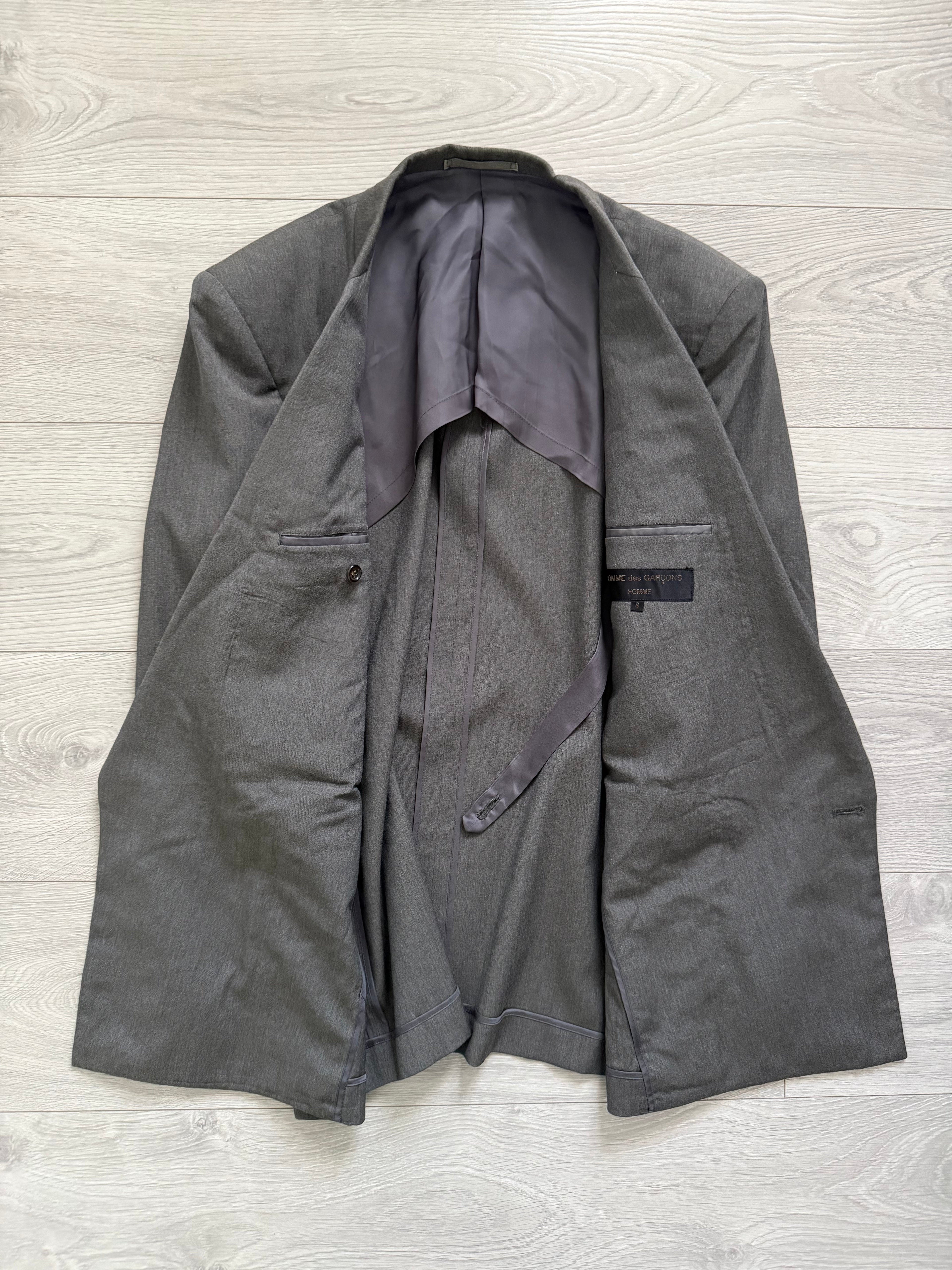 Comme Des Garcons Homme 1989 Double Breasted Pleated Wool Grey Suit - Size S Jacket / 28" Waist